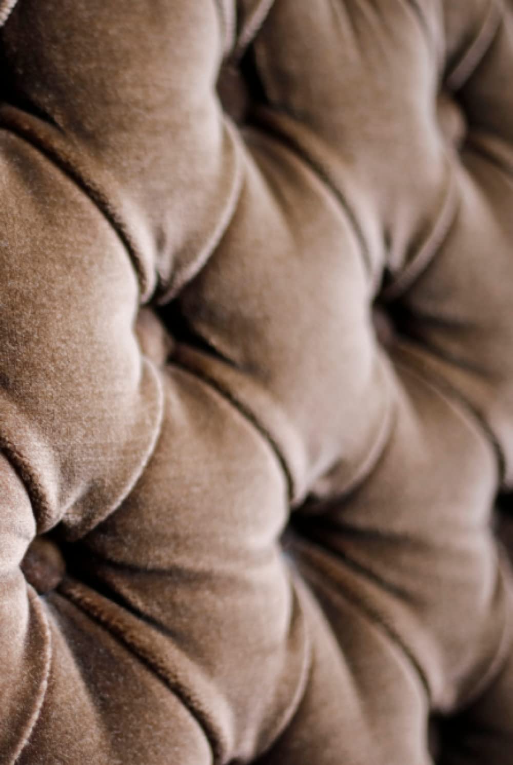 Dark Beige Velvet Coffee Table Book | Livre Décoratif Velours Beige