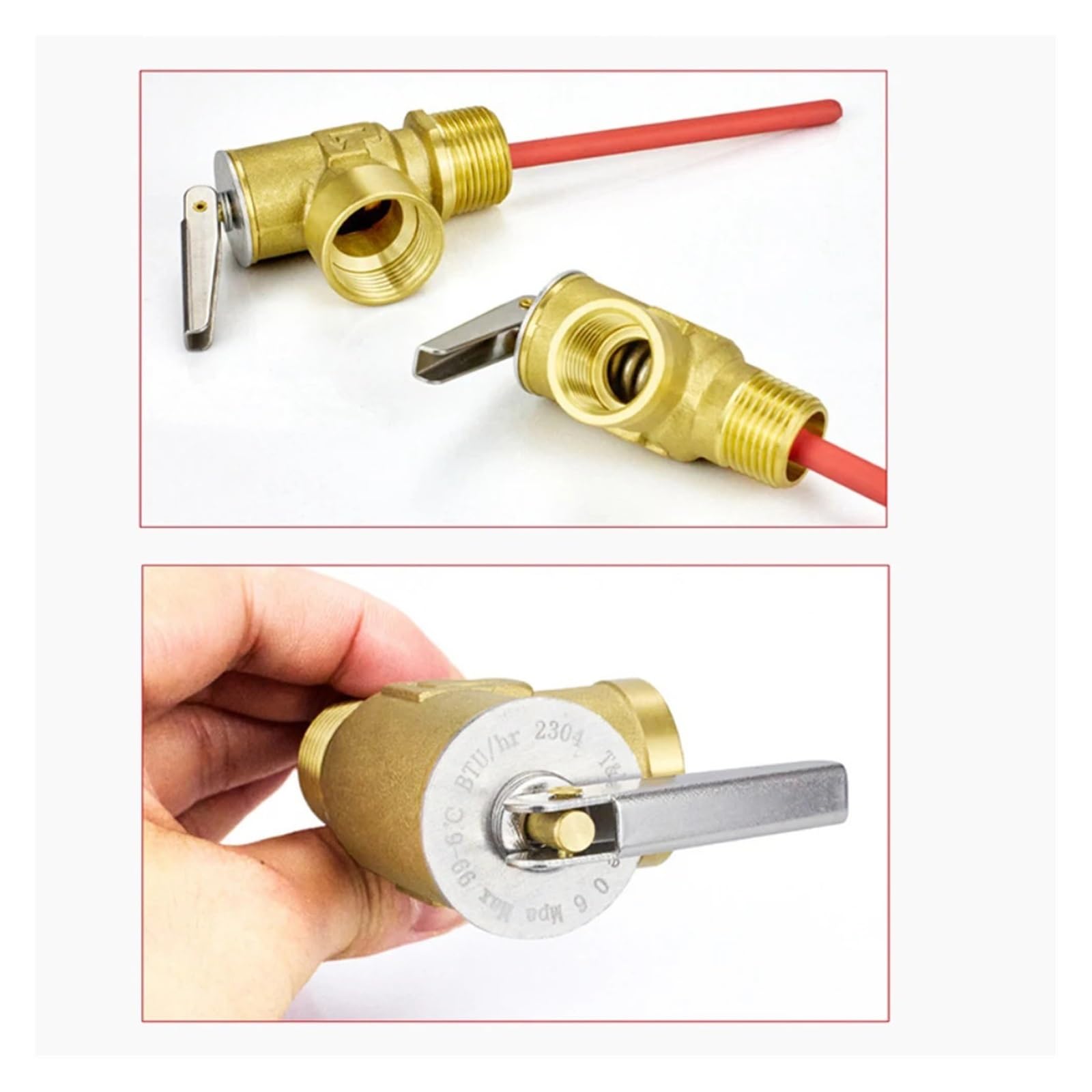 Valvula Antiretorno Agua Válvula de alivio presión temperatura rosca NPT 12 pulgadas, 150 PSI for sistemas calentador agua RV para calderas de aceite