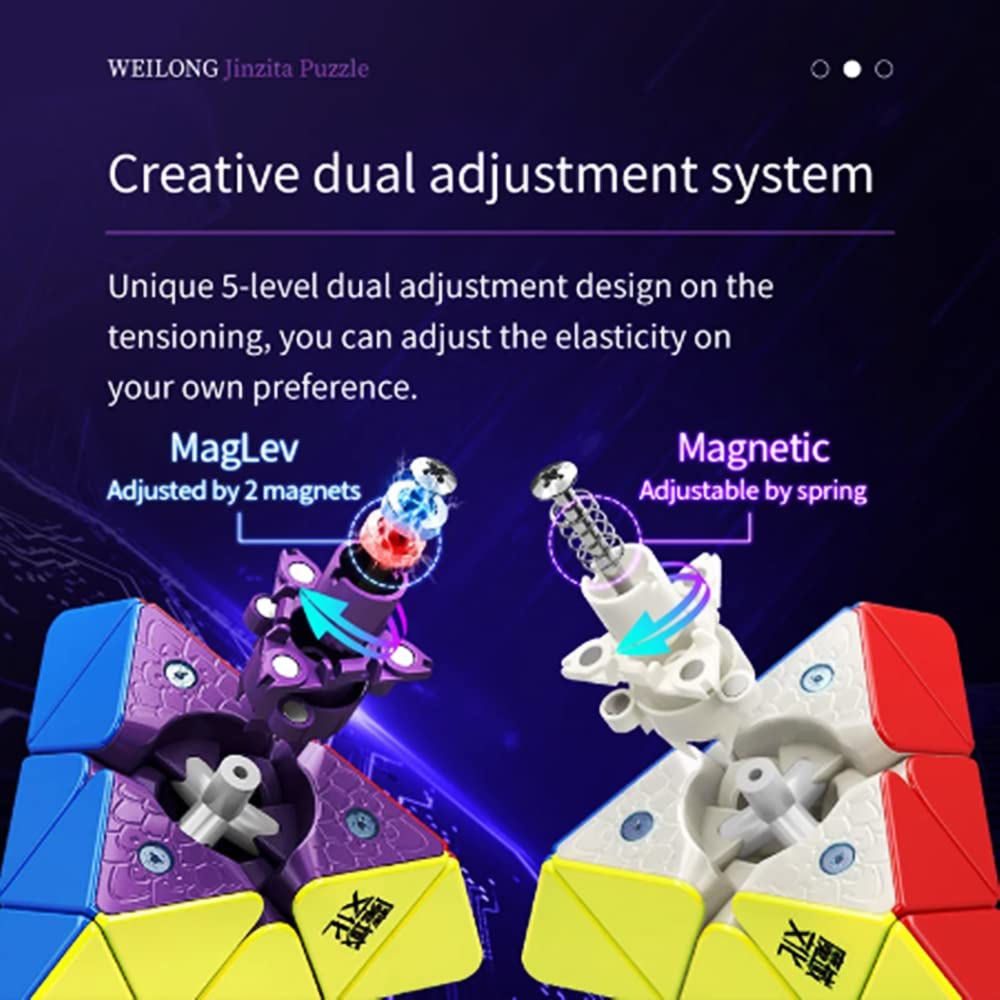 Bukefuno MoYu Weilong Maglev 3x3 Pyramid Magnetic Magic Speed Puzzle moyu 3x3x3 Magic Flagship Maglev Pyraminx Stickerless 3x3 Cube - Image 3