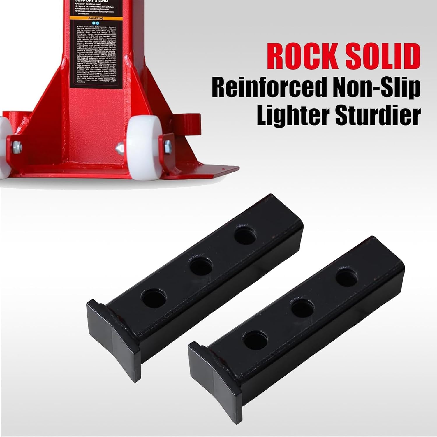 Big RED Torin Heavy Duty Jack Stands: Pin Style Jack Stand with 2 Casters and Handle, Easily Portable Car Stand for Car SUV, Truck and Pick Up, 22 Ton (44,000 lb) Capacity, Red