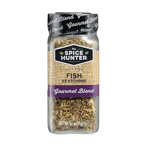 The Spice Hunter Fish - Mezcla de condimentos de pescado, tarro de 1.1 onzas