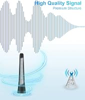 YIEHO Univerzális Rövid Autóantenna - 6,5 cm Mini Tetőantenna Kiváló FM/DAB Vétel, 3 Adapterrel, Minden Autótípushoz Kompatibilis 2