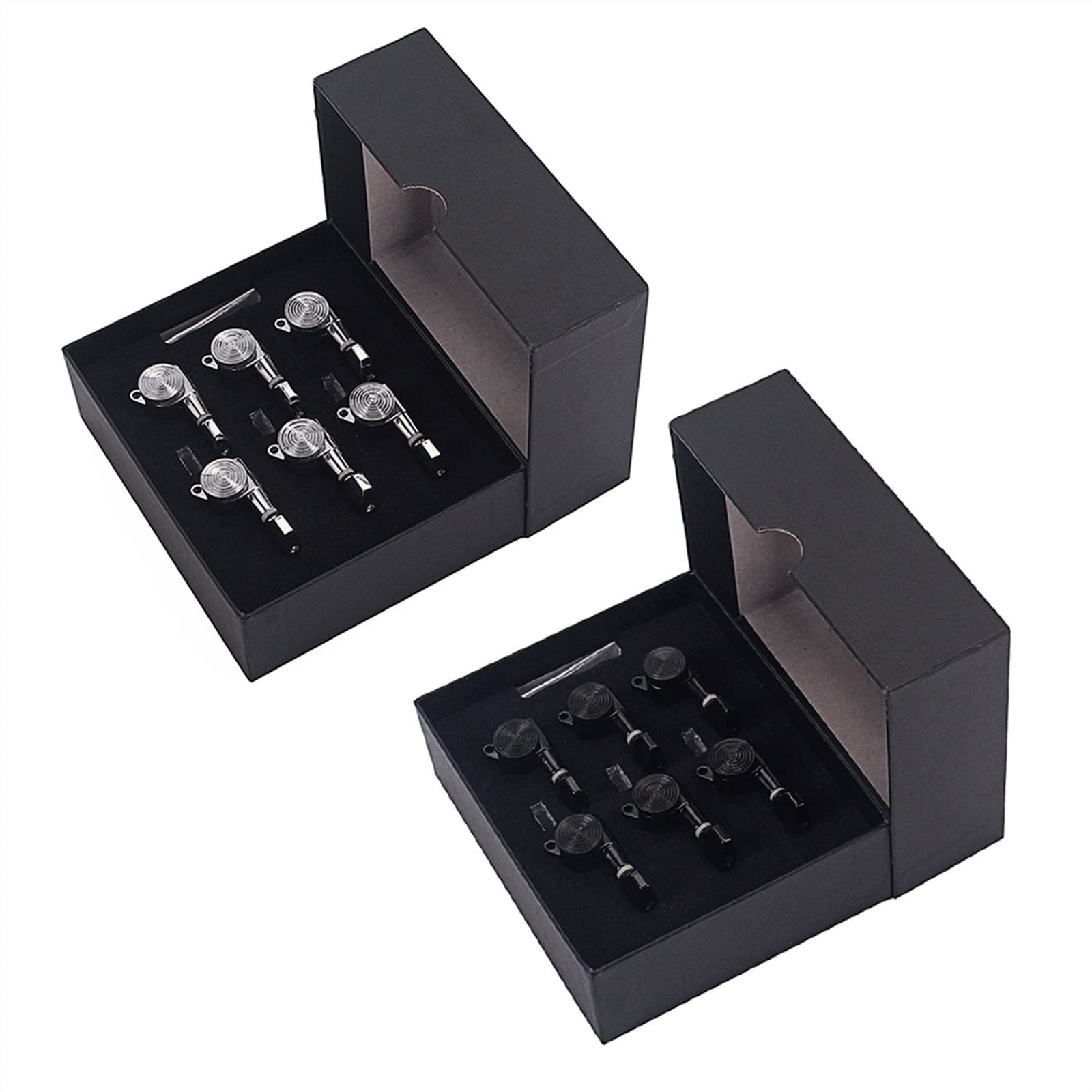 Clavijas afinación Clavijas De Afinación De Guitarra, Cabezales De Máquina De Instrumentos De Cuerda, Piezas De Repuesto, Afinador De Bloqueo Profesional (Color : Black)
