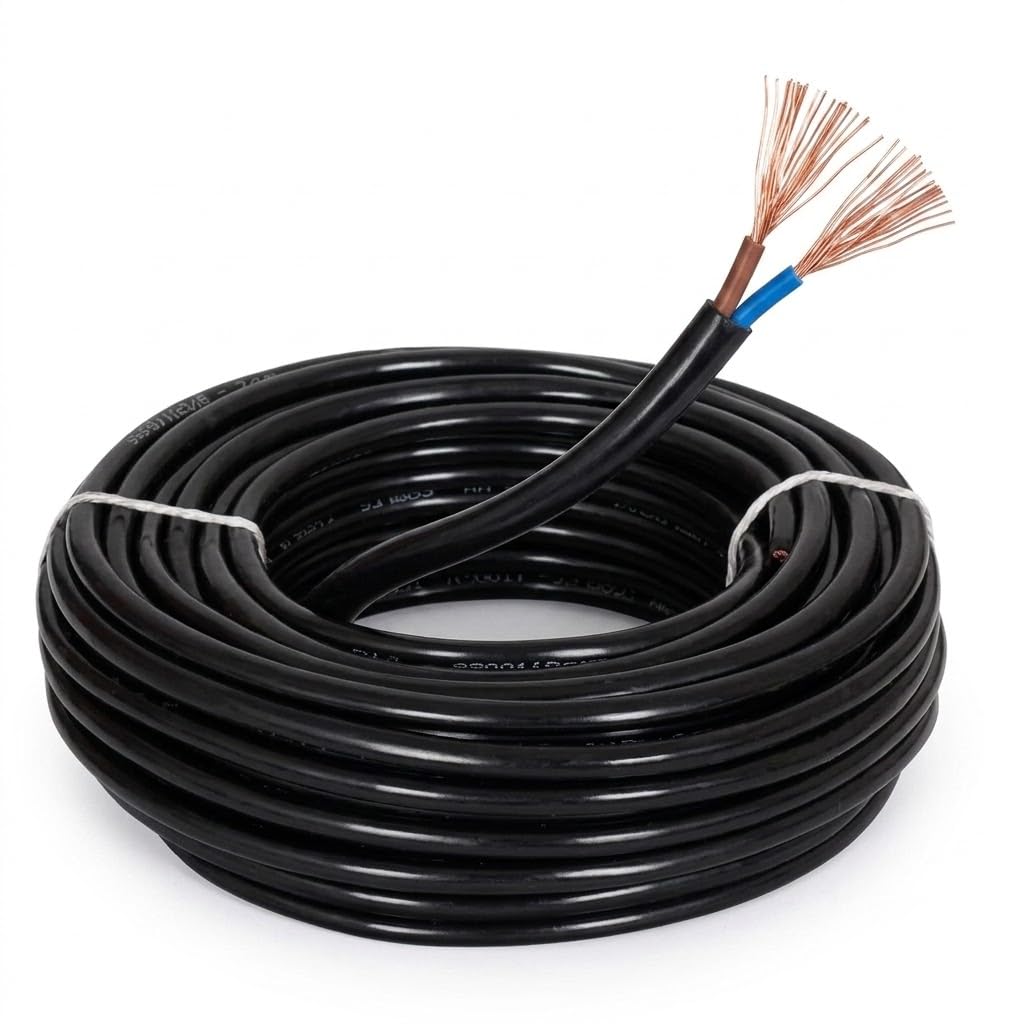DRUMSTONE ( 2026 Brings 5 Years WARRANTY ) 10MMCopper Wire 2 Core Cable Heavy Duty Unmatched Power Transfer for Home Wiring, Outdoor Lights & Appliances Electrical Service Wire 10 FEET-image-8