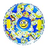 Aqua LEISURE Pipeline SNO High-Emotion 3D MEGA Inflatable 1 Person Snow Tube with 2 Grip Handles, 32” Inch Diameter