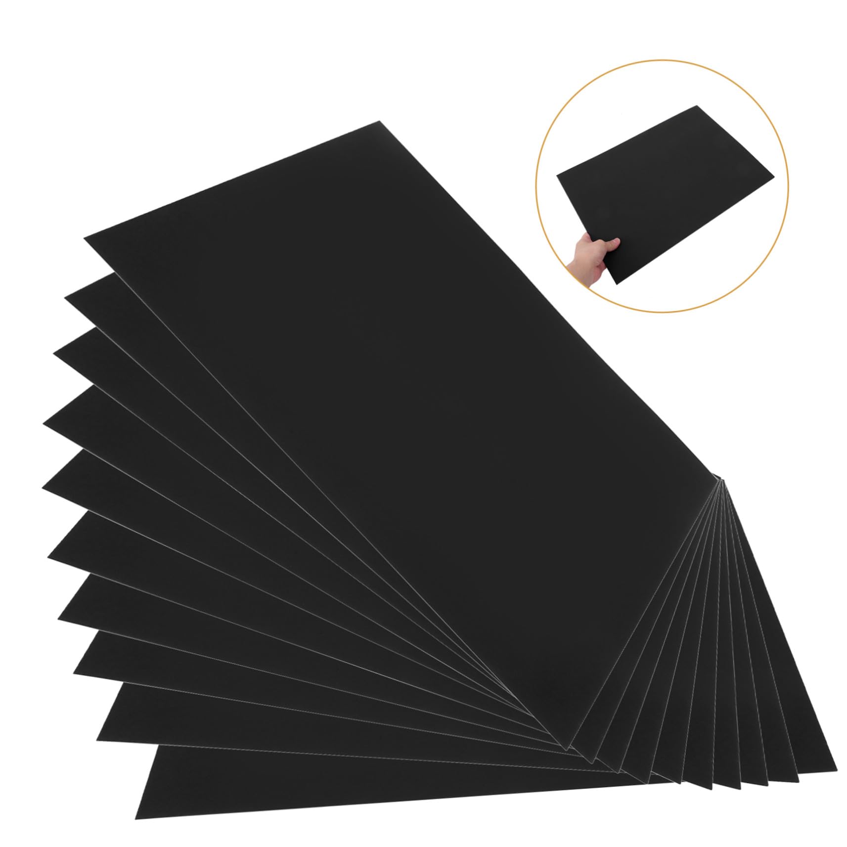 50 feuilles Papier Cartonné Créatif Noir Papier Artisanal DIY pour Peinture et Création Matériel Léger et Pratique pour Loisirs Créatifs