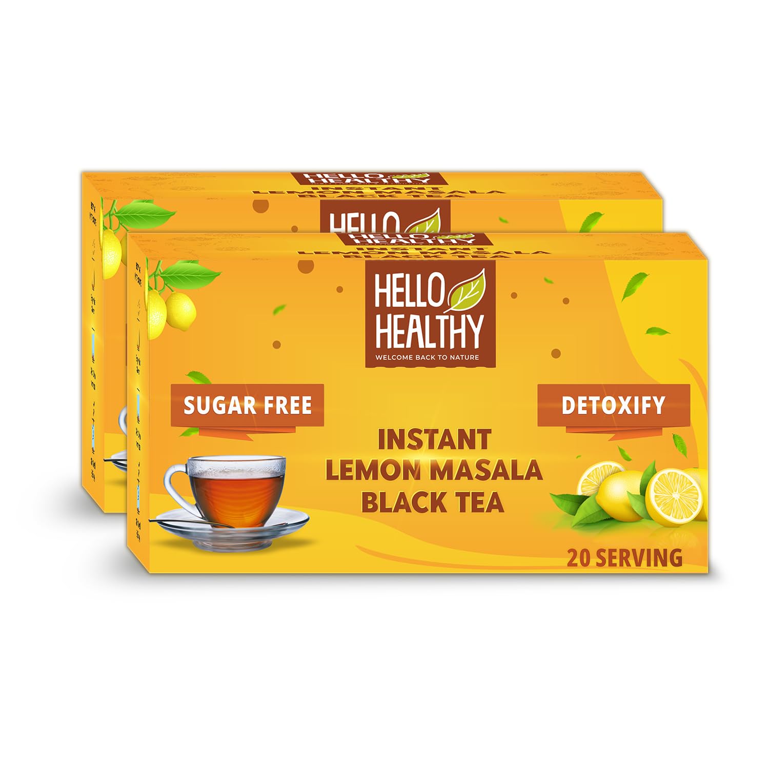 Hello Healthy Sugar Free Lemon Masala Black Tea | Instant Powder Black Tea | Lemon Masala Tea Powder Sachets | Immunity Booster | (40 Sachet 8g Each) (B0CPM13Y5M) Amazon Price History, Amazon Price Tracker