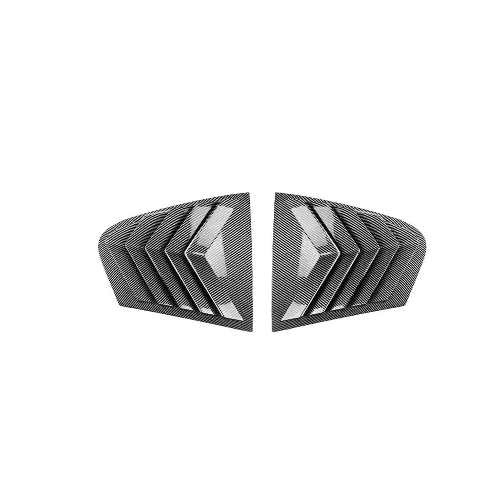 Compatible for BMW 5 Series F10 520i 518d 2011-2017 Rear Side Window ABS Louvers Racing Style Triangular Sticker Accessories(Carbon Fiber)