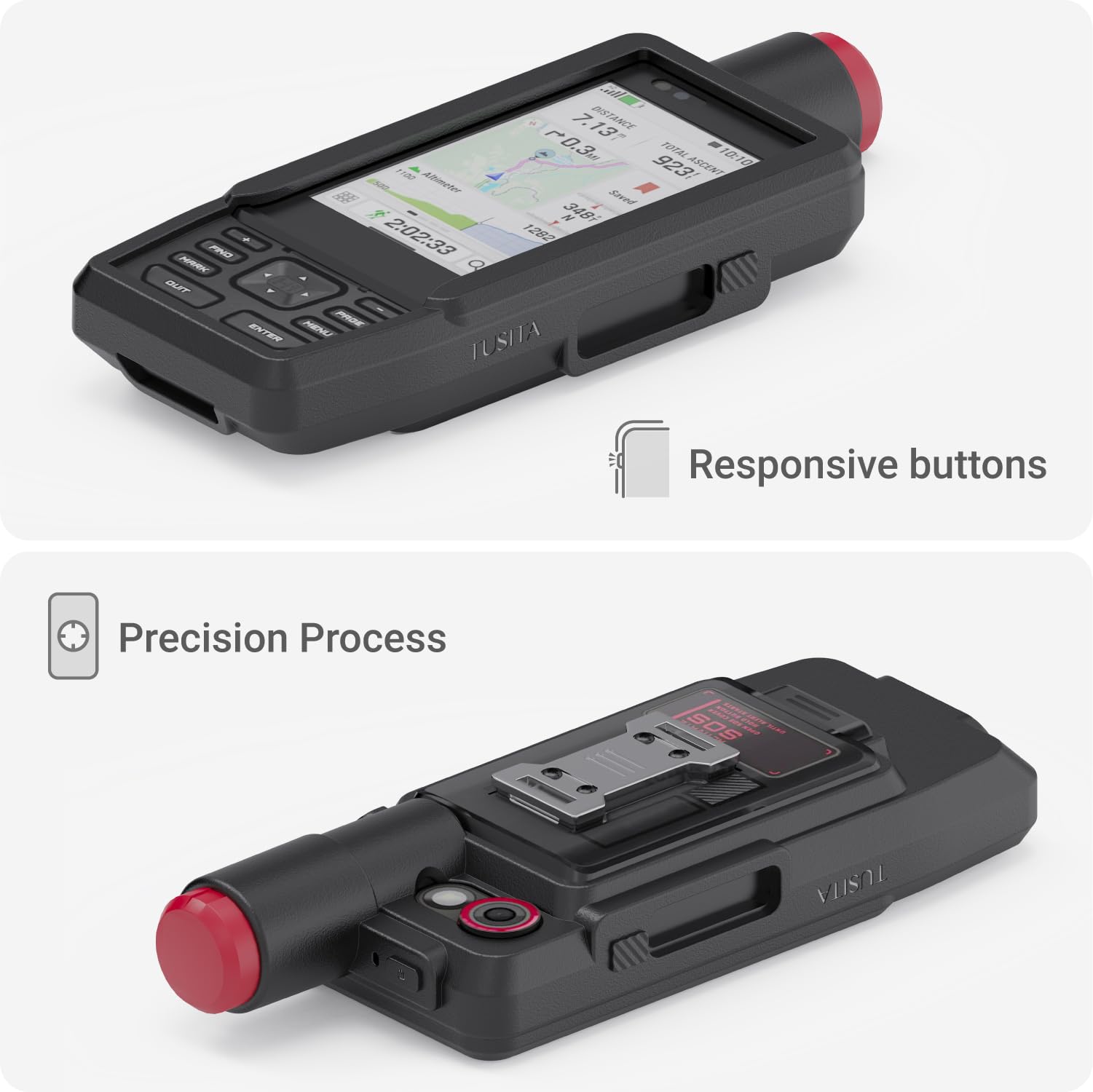 TUSITA Silikonowe Etui Kompatybilny z Garmin GPSMAP H1, H1i Plus GPS Handheld - GPS Systemów Akcesoria