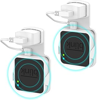 Blink Sync Module 2 Mount - Sync Module Outlet Mount,Save Space and Easy Move Mount Bracket Holder for Blink Outdoor Indoor Home Security Camera with Short Cable (2Pack White)