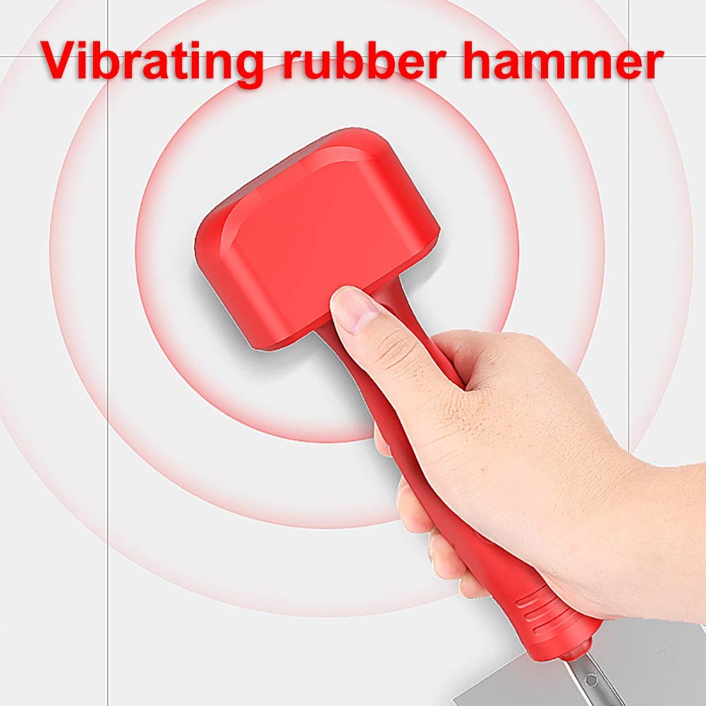 Máquina Colocadora De Baldosa, Útil Vibrador para Colocar Baldosas - Llana Enyesadora para Soladores con Acero Inoxidable 35x10 Y Mango De Goma Bimaterial - Placas De Cerámica - Granito - Mármol Y V