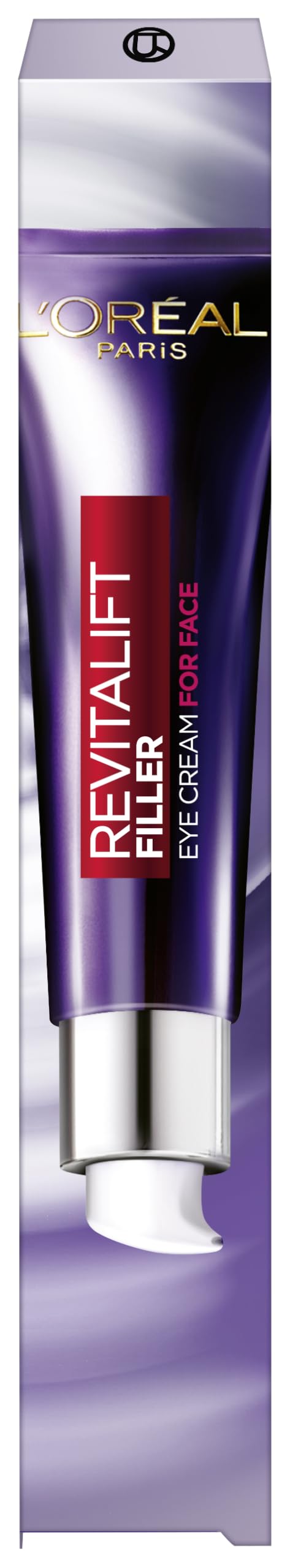 L'Oréal Paris Augencreme für Frauen: poltert auf, glättet die Haut und spendet intensiv Feuchtigkeitmit konzentrierter [Hyaluronsäure]Revitalift Filler, 1x 30ml