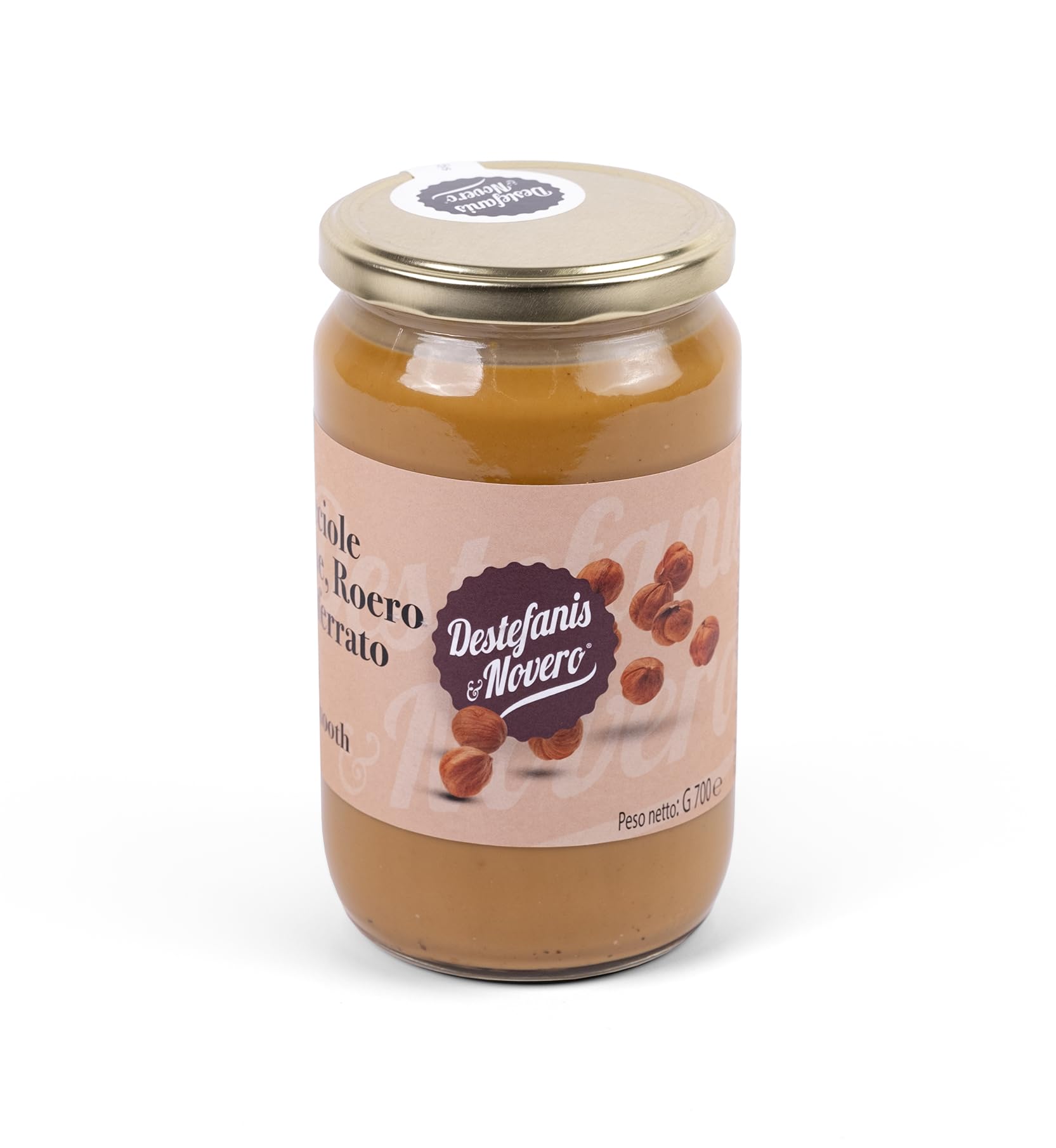 Destefanis & Novero | Pasta de Avellana 100% Pura, Perfecta en Confitería para la Elaboración de Dulces y Helados de Sabor Intenso y Concentrado, No Contiene Azúcares ni Otros Aditivos, 700g