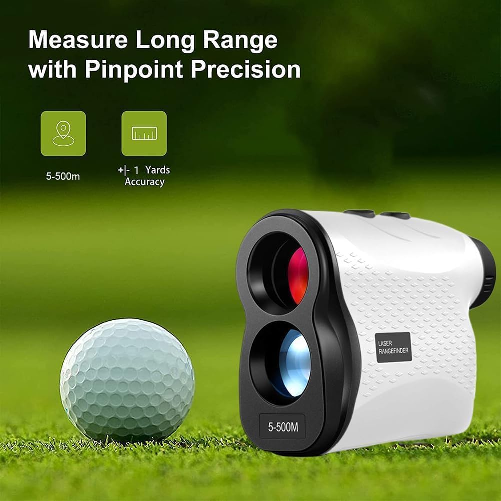 Telémetro de golf digital de 500 m, telémetro monocular de golf, medición de distancia, buscador de caza, para entrenamiento de golf, caza, senderismo, deportes al aire libre