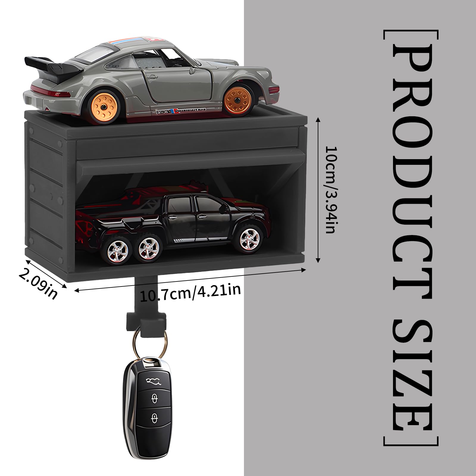 Porte Clef Garage 3D, Porte Clef Mural Voiture, Porte Clef