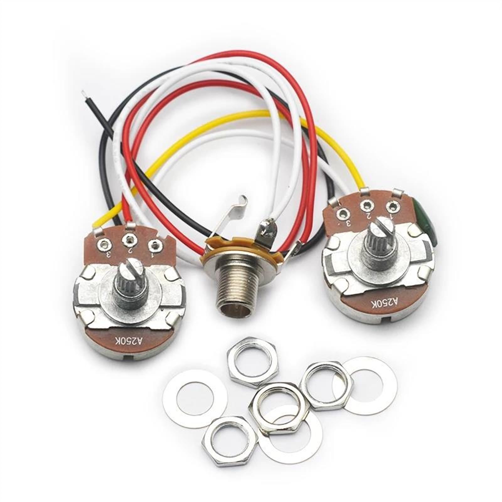 Cablaggio Chitarra Precablato Kit 1 Volume 2 Toni 500K Pentole 5-Way - Foto 3