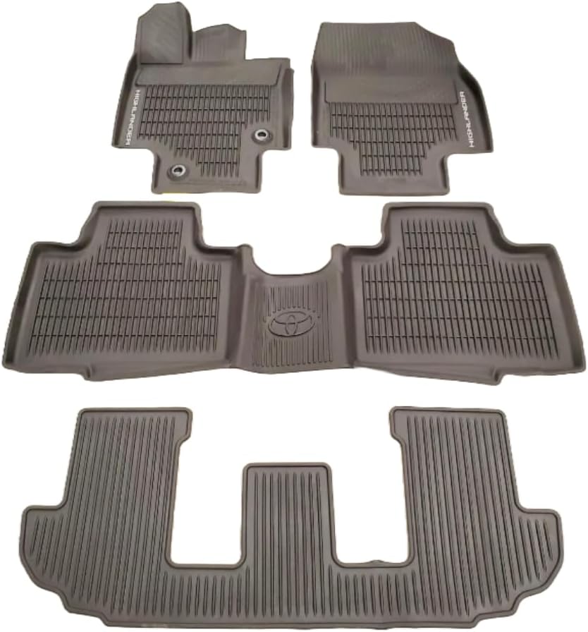 Amazon.com: Toyota 2024 Grand Highlander All Weather Rubber Floor Mats ...