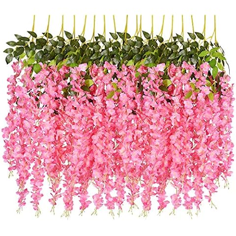 DearHouse Artificial Wisteria Vine Hanging Garland Cover