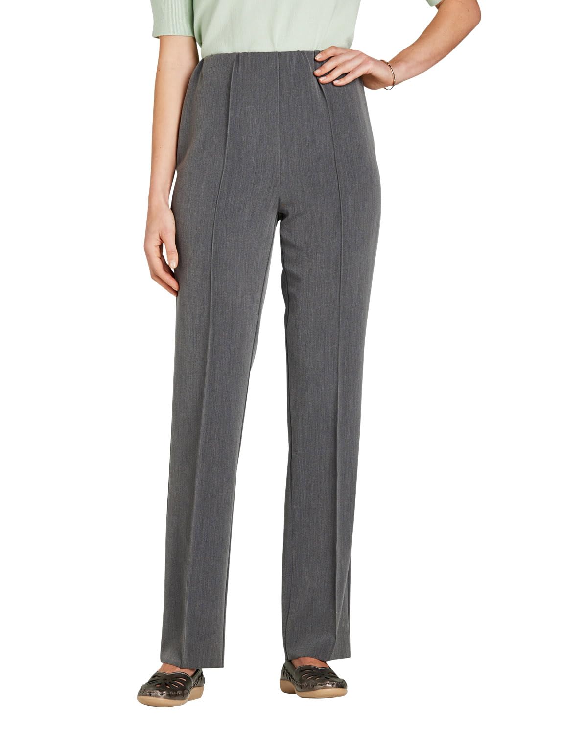 Chums Elasticated Waist Comfort Trouser with Pintuck Stitch - Black - Size 14XS