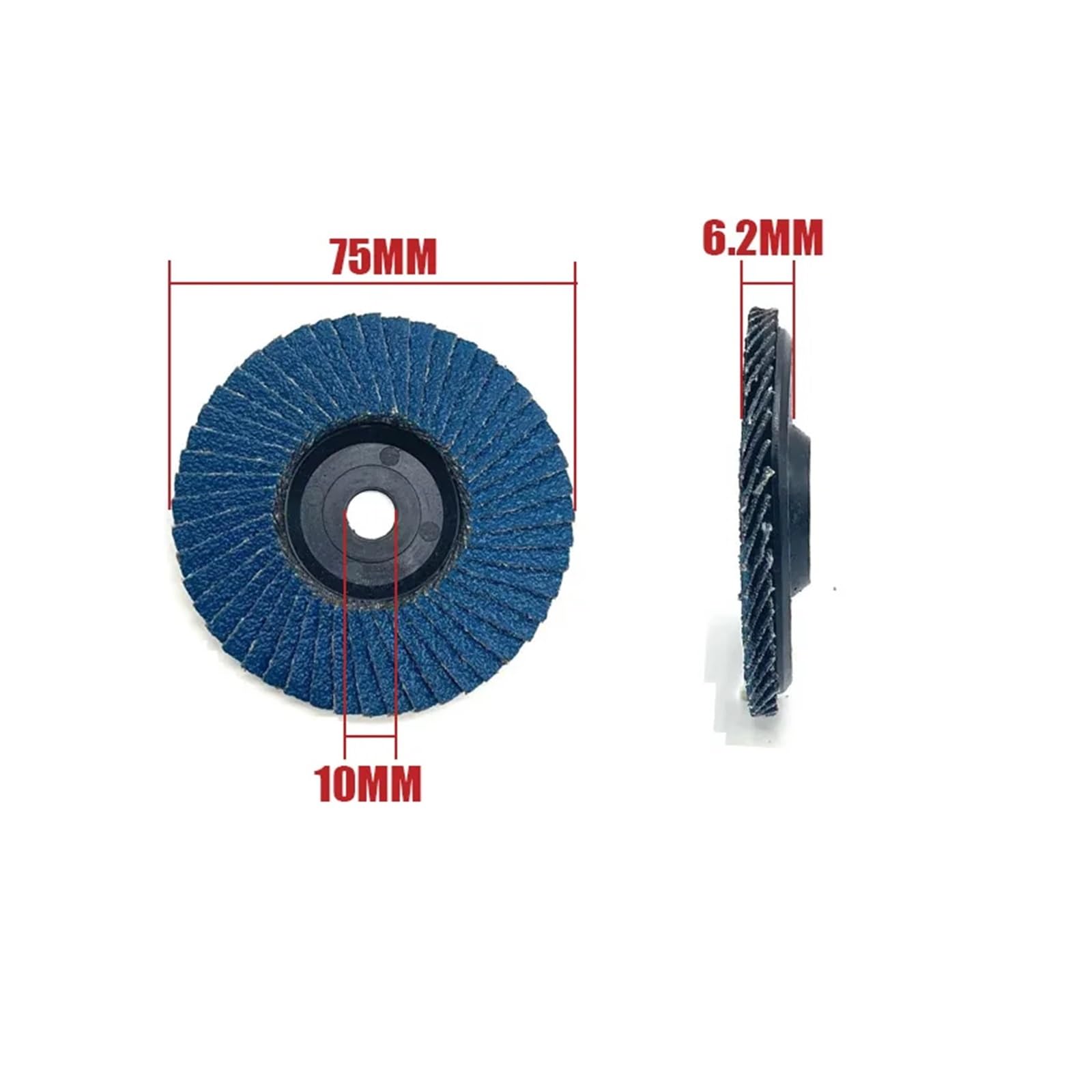 10 Uds 50mm/75mm 3 pulgadas muelas discos de solapa disco de lijado muelas for amoladora angular herramienta abrasiva de madera(3inch 10PCS)