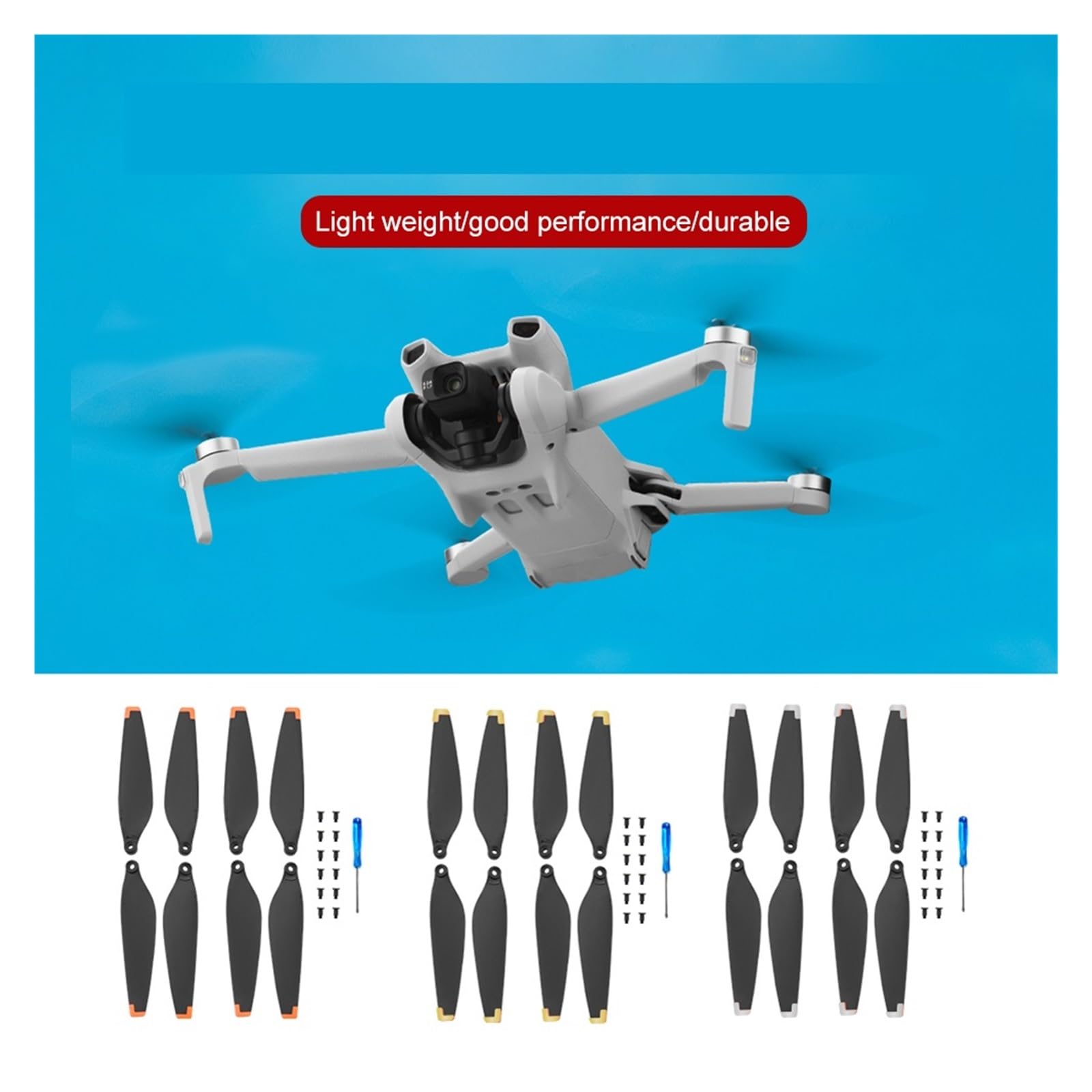 Compatibile con, DJI, Mini 3 Eliche Silenziose