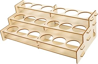 VILLCASE Wooden Display Stand Model Paint Holder Cupboard Organizer Corner Paint Organizer Craft Paint Storage Rack Paint Bottle Storage Rack Ink Bottle Storage Holders Pigment Holder Tool