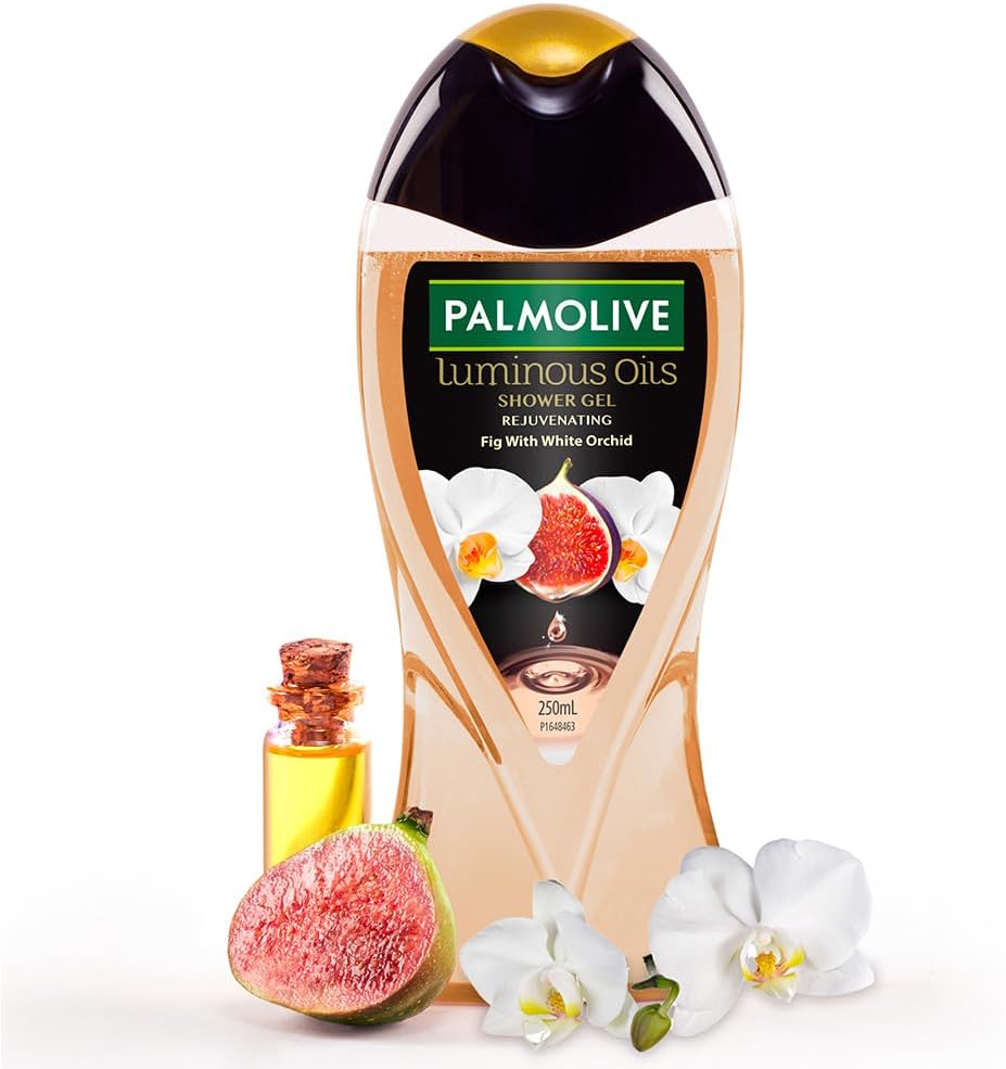 Palmolive Luminous Oil Rejuvenating Body Wash, 250ml, 100% Natural Fig Oil & White Orchid Extracts For Soft & Radiant Skin, PH Balanced Bodywash, Free Of Parabens And Silicones