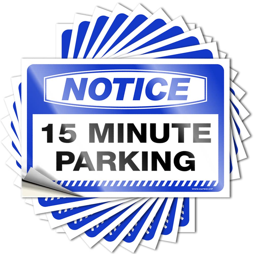 Sticker Bottle Fun Notice 15 Minute Parking for Items - Camper Van Accessories Easy Peel Removable(6X9CM)