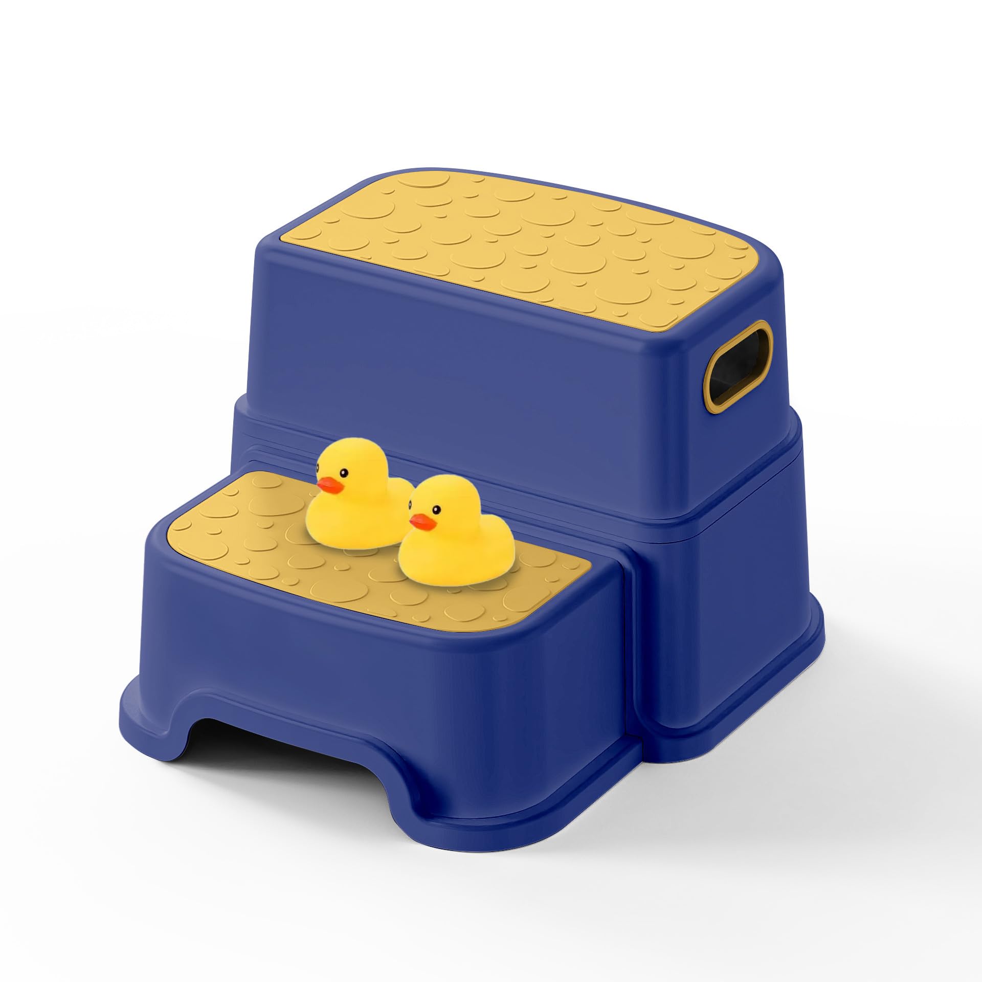 Toddler Step Stool for Kids - Non-Slip 2 Step Stool for Potty Training & Bathroom Sink, Dual Height 9.5", Sturdy Safety Nursery Stool for Kitchen & Toilet (Includes 2 Ducks)