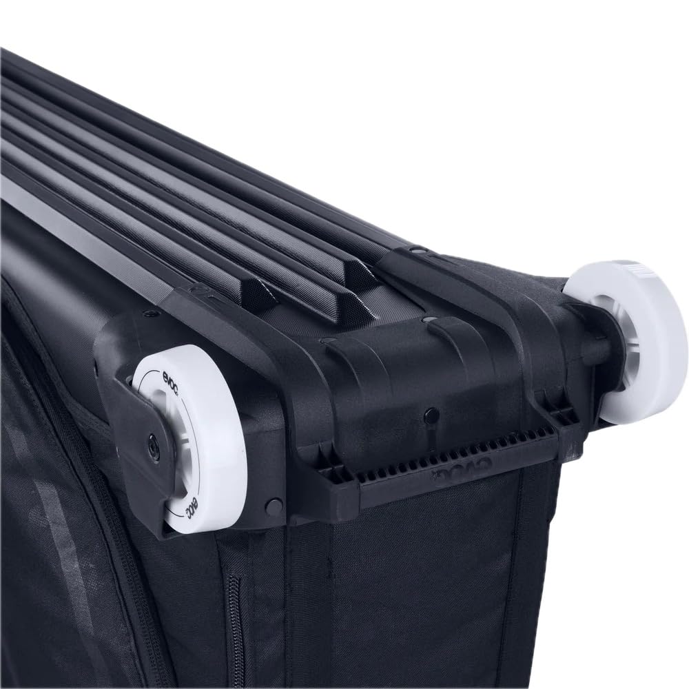 EVOC BIKE BAG PRO Fahrradkoffer (zusammenfaltbare Fahrrad-Transporttasche für Renn-, Gravel-, XC-, FR-, Enduro-, DH- & ≤29“-Räder, CLIP-ON WHEEL 3.0, max. Radstand 130 cm, BIKE STAND PRO), Black