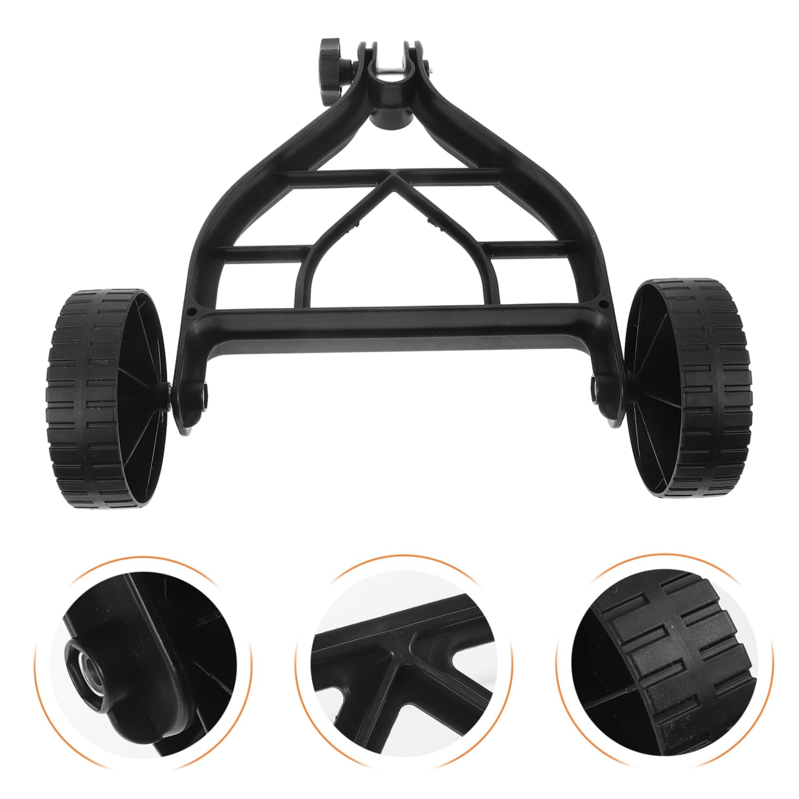 Yardwe Ruota Supporto Tosaerba in Gomma e Acciaio Inox, Ruote di Ricambio Resistenti All’usura per Carrello Tosaerba a Spinta, Accessorio per Giardino Rotazione Flessibile e Montaggio Facile