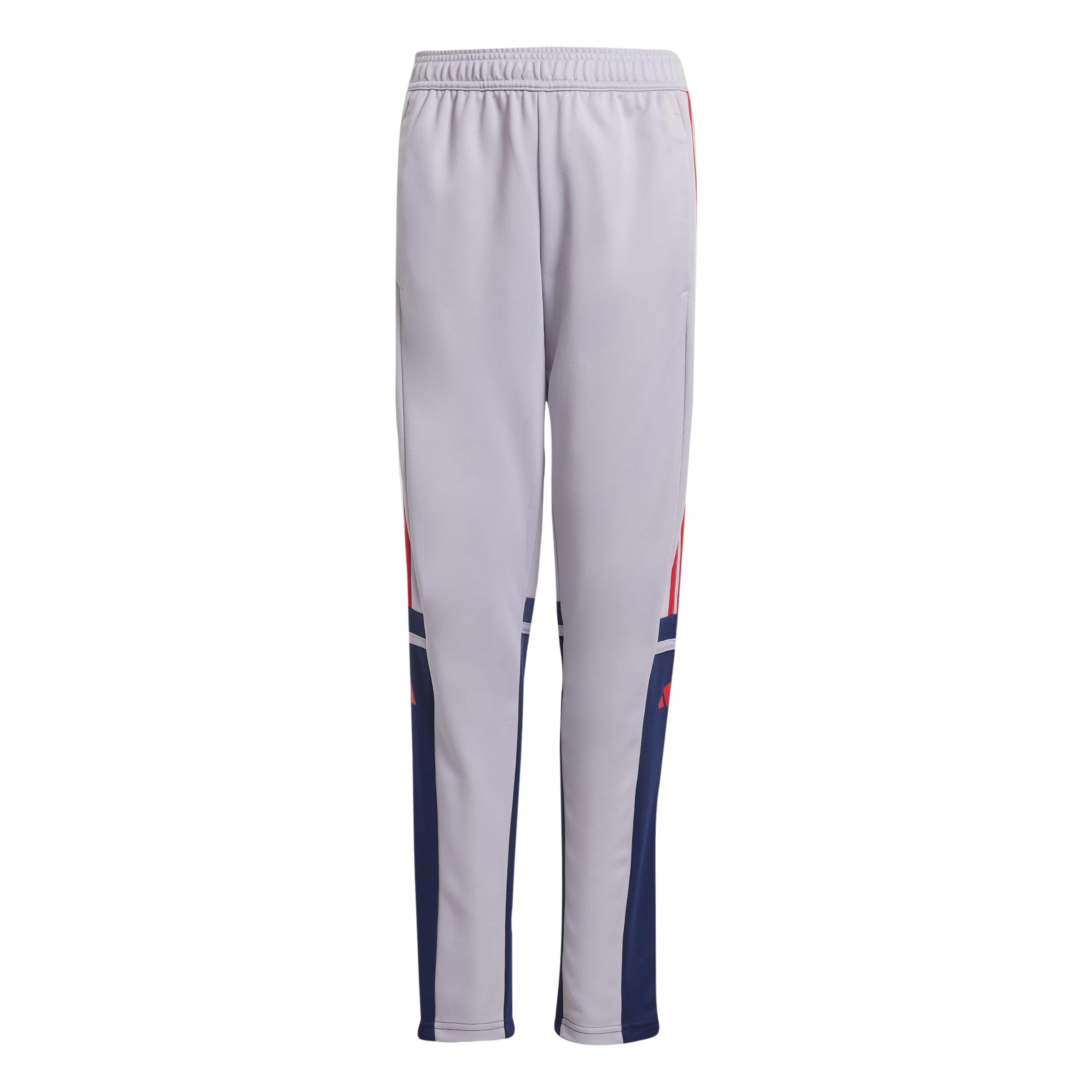 adidas Unisex Kids SQUADRA25 Training Pant Kids, Glory Grey/Team Navy Blue 2/Pure Ruby, 9-10 Years