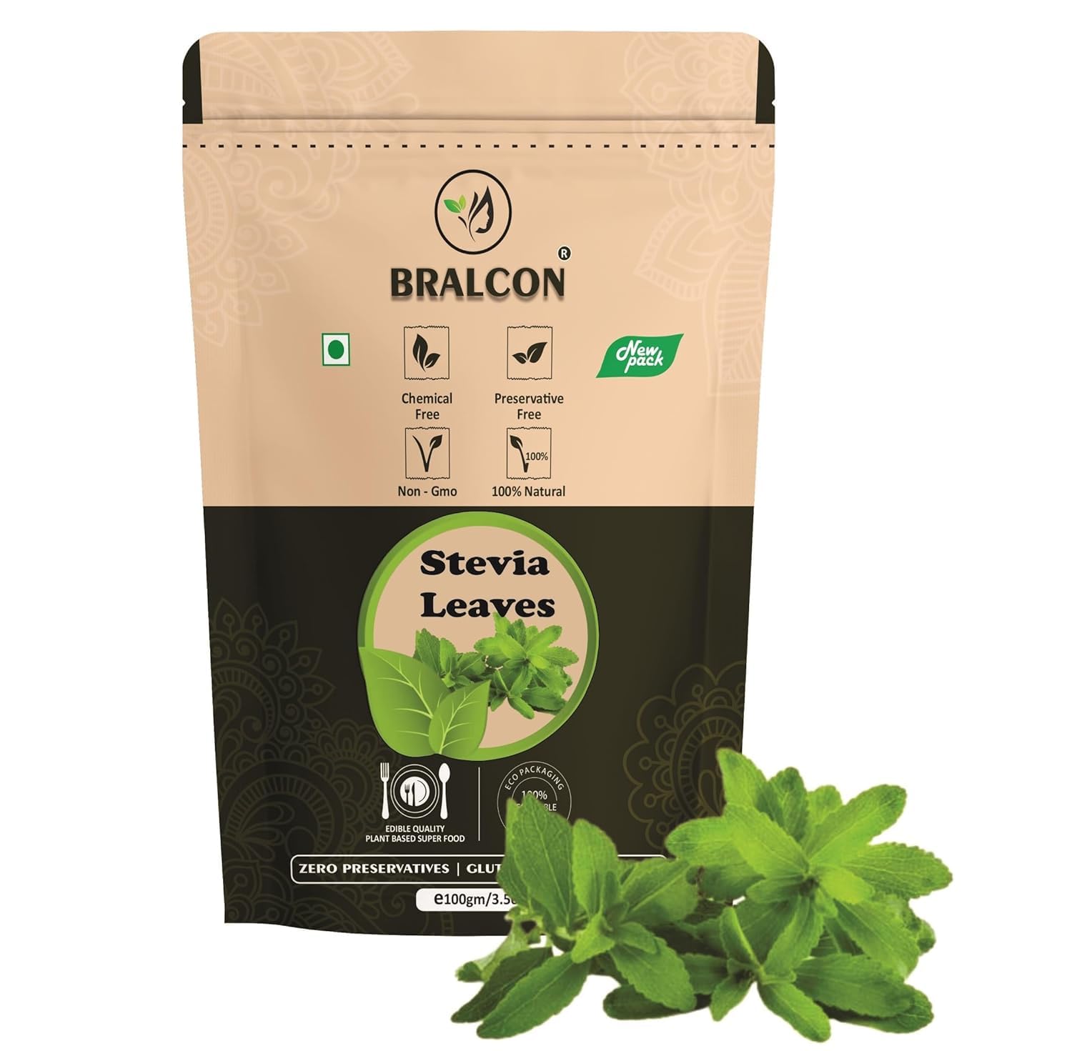 Stevia Leaves- 100g | Sweetner| Sweet like Sugar with Low Calories| Zero Calorie Stevia leaves | Whole Leaf | Natural Sweetner