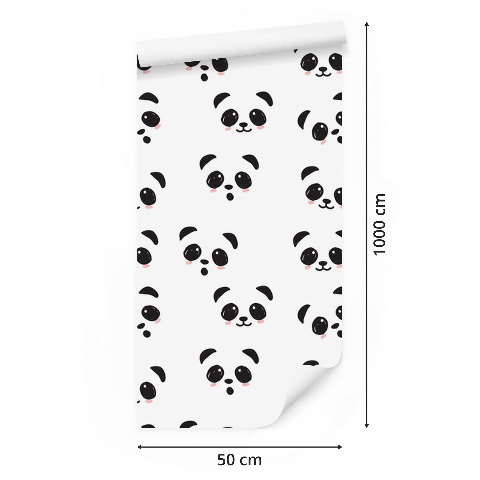 Vliestapete Entzückende Pandas 50 x 1000 cm | Ausdrucksstarke Bildgestaltung; Charaktervoller Raumschmuck; Harmonische Akzentfläche; Kleister im Set