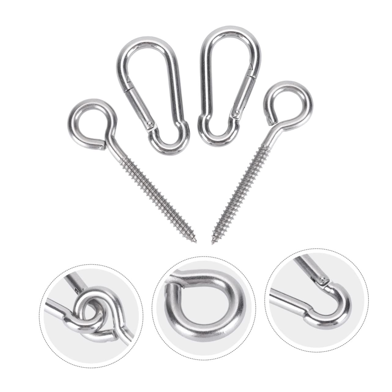 Happyyami Door Outdoor Swing Hook Chair Hanging Accessories Spring Hook Fixing Accessories for Hammock Swing Hook