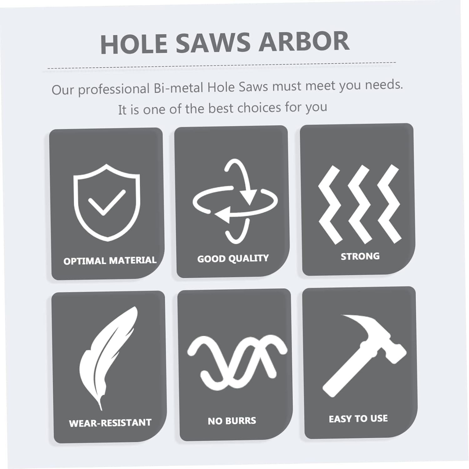 KALLORY Professional Bi Hole Saws Arbor with Pilot Drill Bit for Board Tube Durable Handle Slip Design System