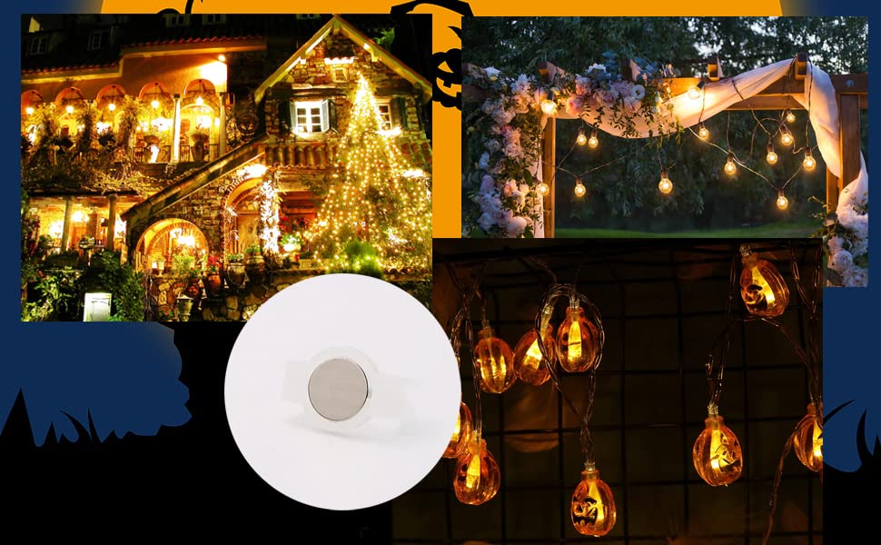 Image of Strong Magiclip for Outdoor Holiday Lighting Used,Clear Magnetic C9 Sockets Light Clips,Pack of 150