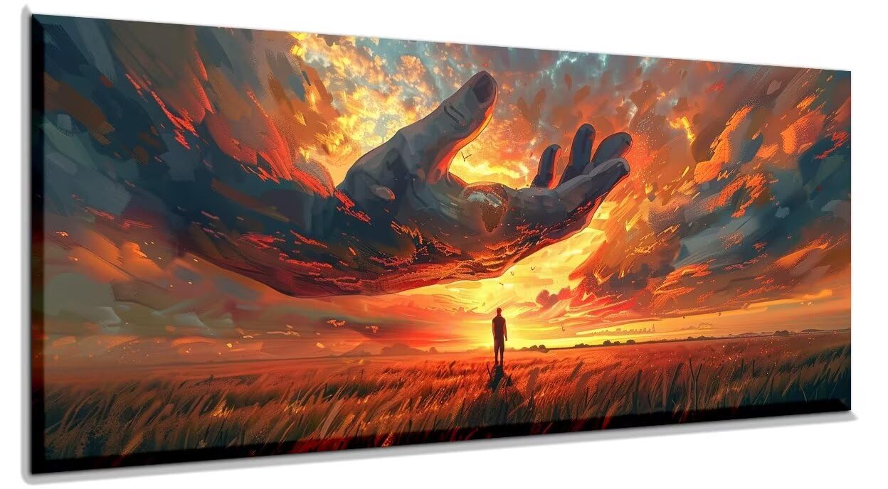 Malen Nach Zahlen Erwachsene Jesus Malen Nach Zahlen Erwachsene Leinwand 50 x 120, Malen Nach Zahlen Sonnenuntergang Paint By Numbers Adult Mit 3-Pinseln Und Acrylfarbe Malerei Kits, Ohne Rahmen yf473