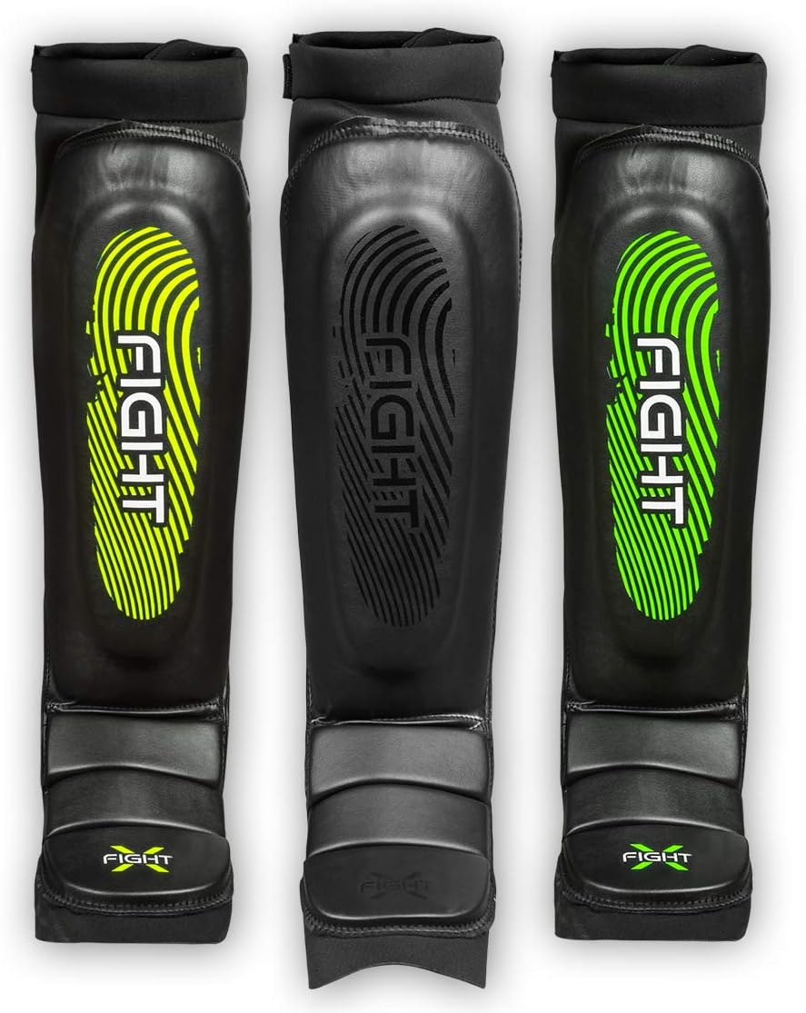FightX Kickboxing Shin Guards for Adults Kick Pads Martial Arts