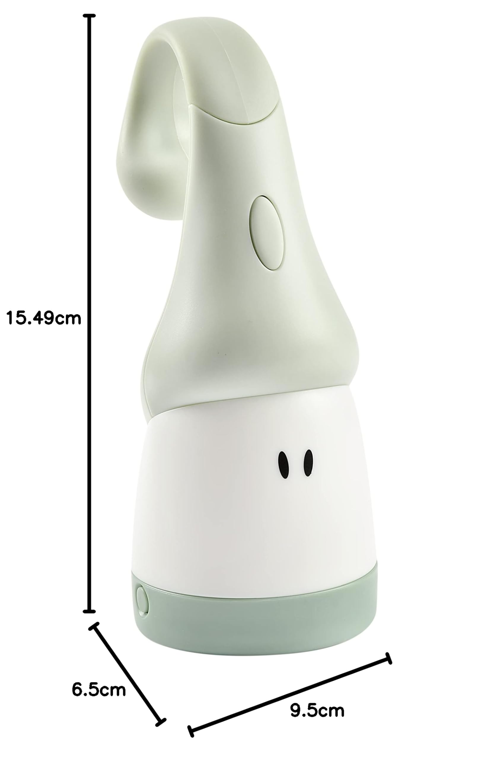 Beaba Lampka nocna dla dzieci/niemowlęcia, przenośna bezprzewodowa, Ewolucyjna w Latarkę, miękkie światło, ergonomiczna konstrukcja: Przyczepia się do uchwytów, łóżko z drążkiem, długa żywotność 90 godzin, Latarka Pixie, szałwiowa zieleń