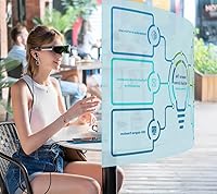 Vista 5 de TCL NXTWEAR G Smart Glasses Portable Portable Dual HD Micro OLED Display 140" 1080P Cine