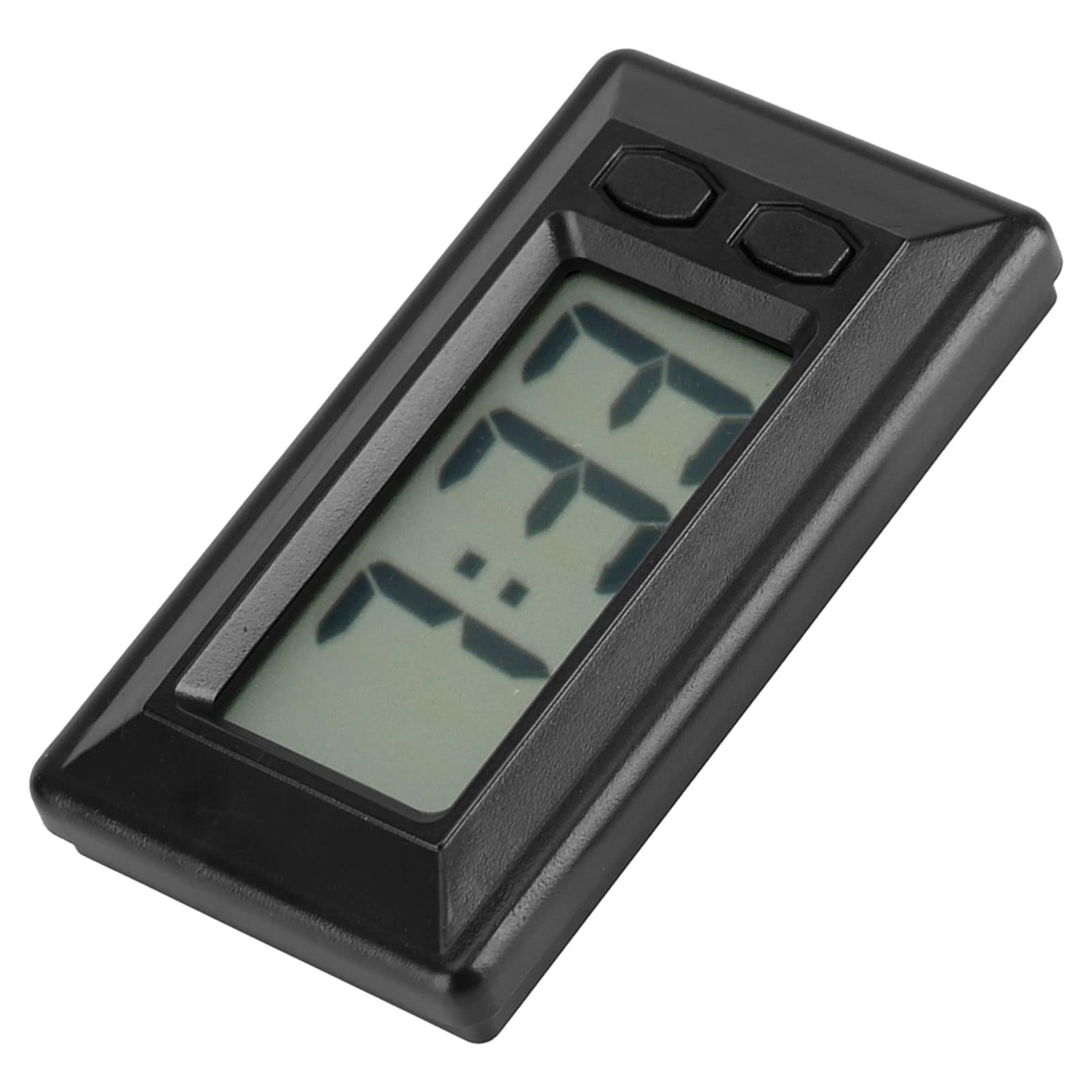 MAGT Zegar cyfrowy LCD, mini zegar samochodowy wyświetlający datę, czas, kalendarz, mały zegar elektroniczny z kleistą podkładką na deskę rozdzielczą samochodu, biurko