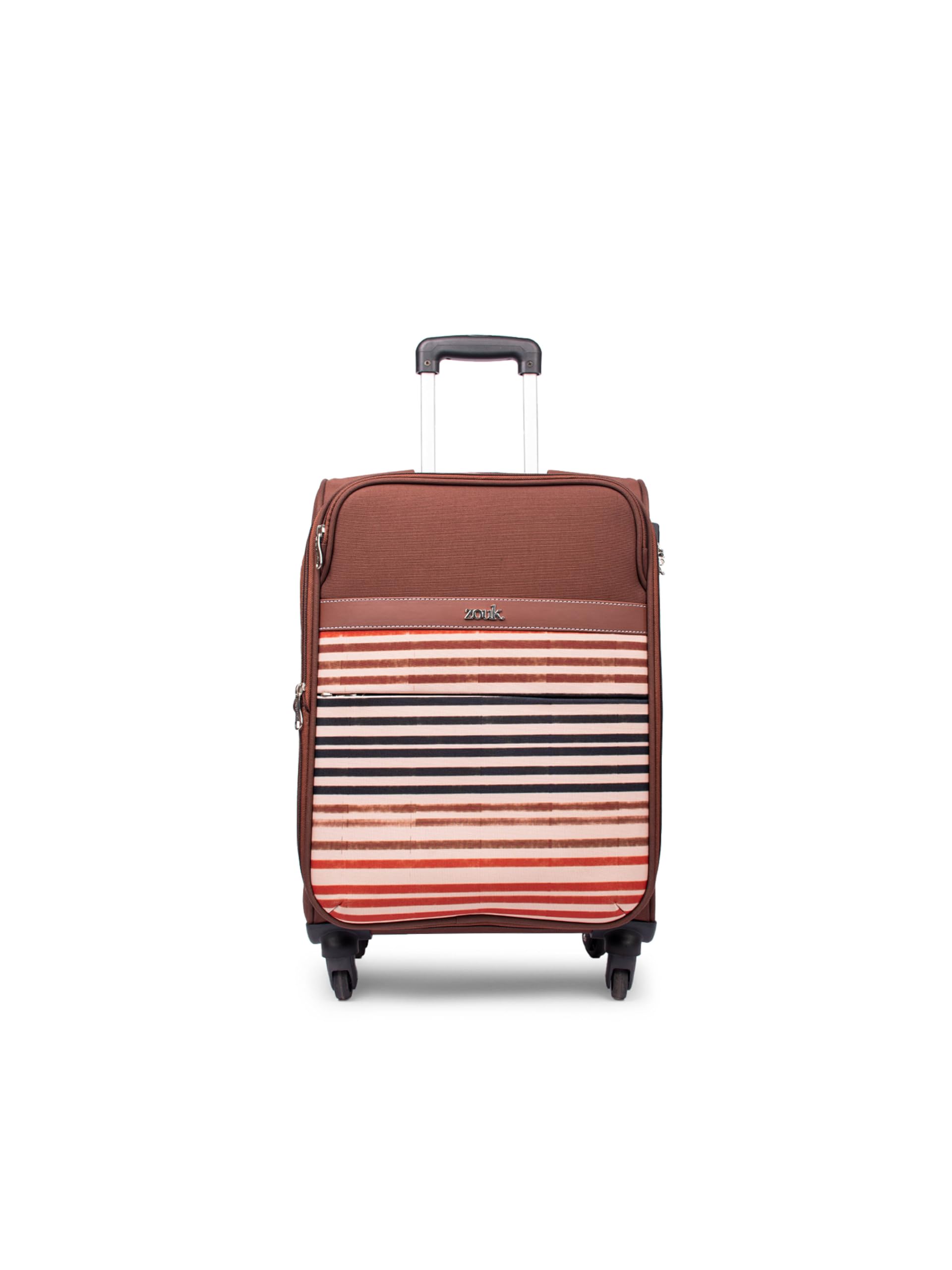 Avasa Qutub Stripes Polyester Soft 4 Spinner Wheel 360° Rotating Cabin 50 cm Multicolor Trolley, Luggage, Suitcase Bags for Travel for Men and Women-image-1