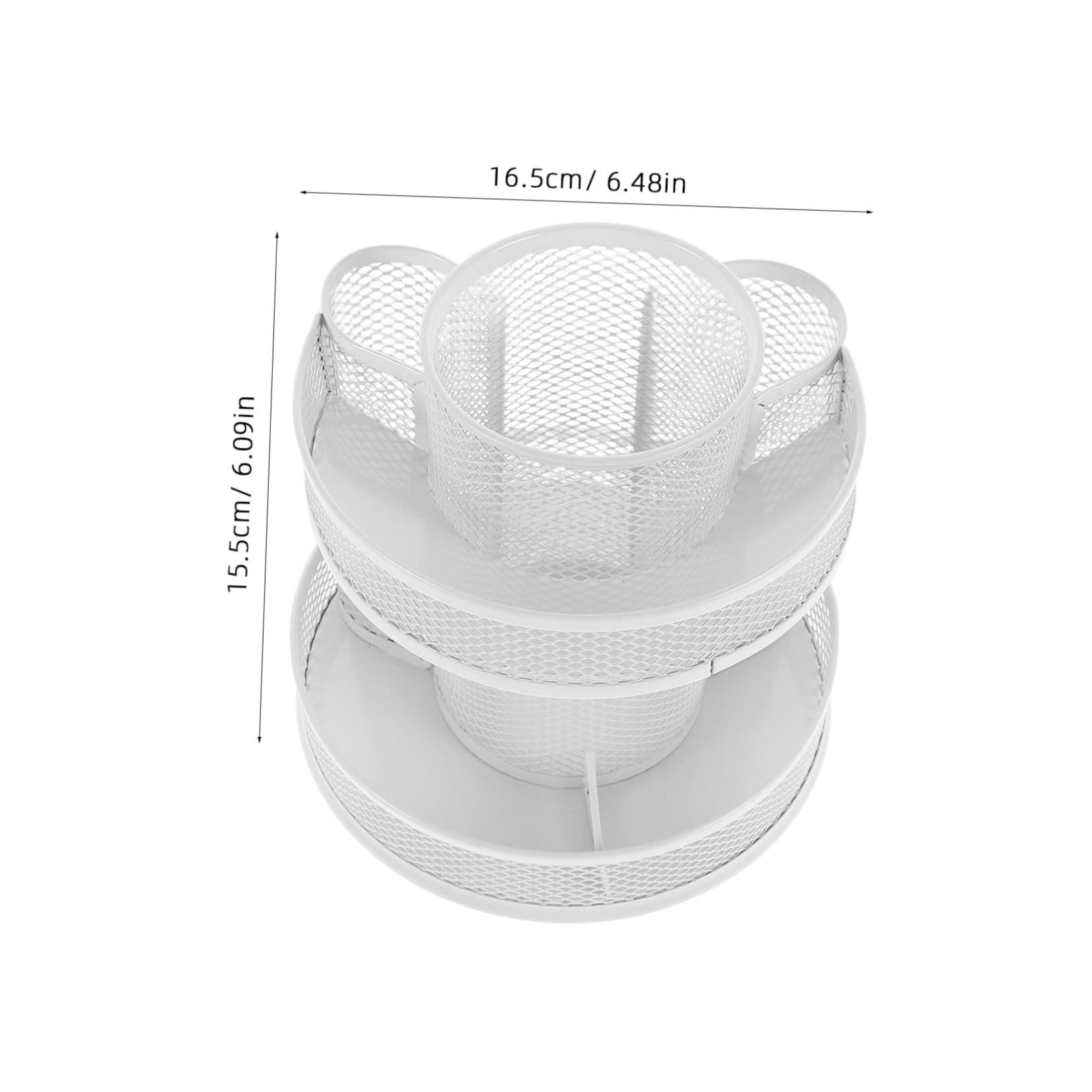 UKCOCO 360grado Portapenne Rotante in Metallo Scatola Organizzatore da Scrivania Gradi Porta Cancelleria Categorizzato Accessori Ufficio