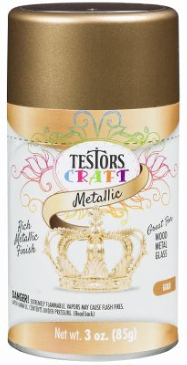 Testors Craft Aerosols Gold, 3Oz, 304350