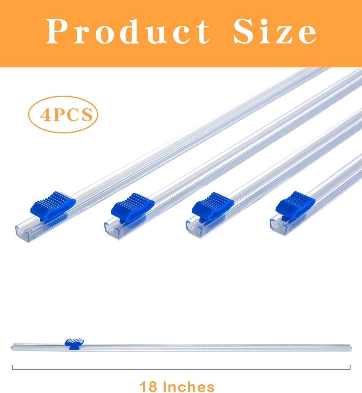 PATIKIL 8pcs Coupe-Pellicule Plastique, 12in Coupe-Pellicule Plastique Autoadhésif Installation Remplacement pour Dispensateur de Papier Aluminium, Papier Cire, Papier Parchemin, Bleu