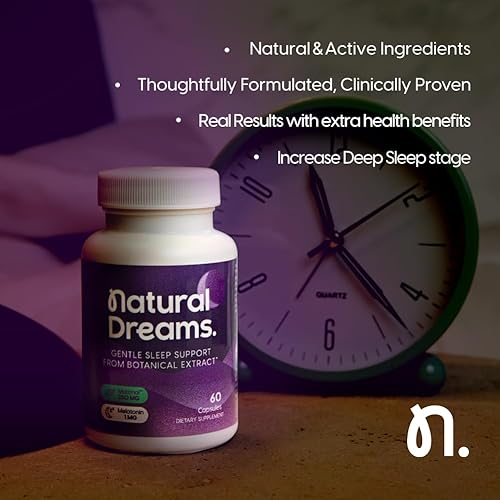 Miniatura 3 de Univera Natural Dreams, ayuda natural para dormir, sueño más largo, sueño profundo natural, maizinol, 1 mg de melatonina (60 cápsulas veganas,