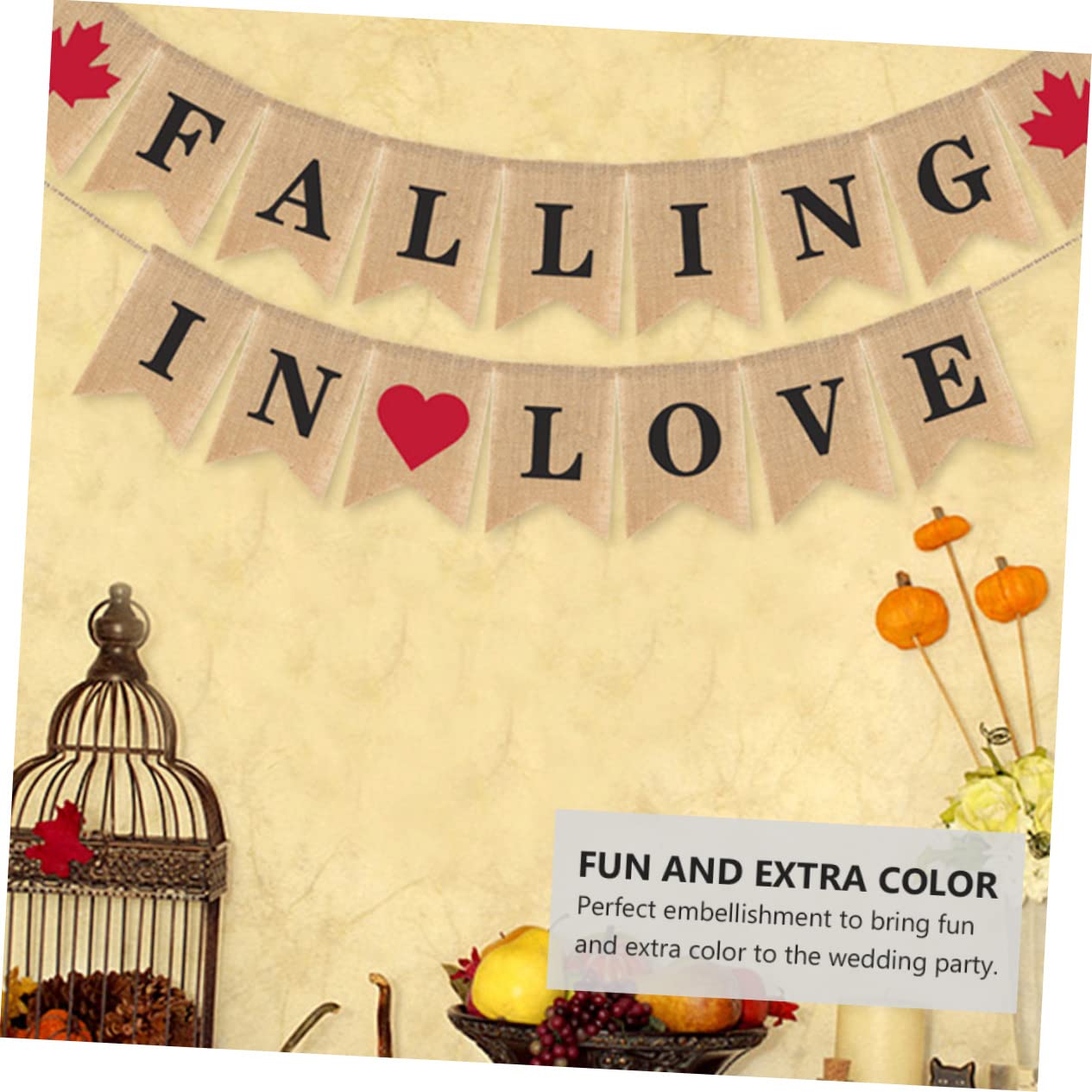 TOPBATHY 3stücke Hochzeitsbanner Aus Leinen Dekorative Wimpel Für Hochzeiten Feiern Handmade Khaki Für Garten Innenräume Für Hochzeitsfotos Rustikale Eleganz