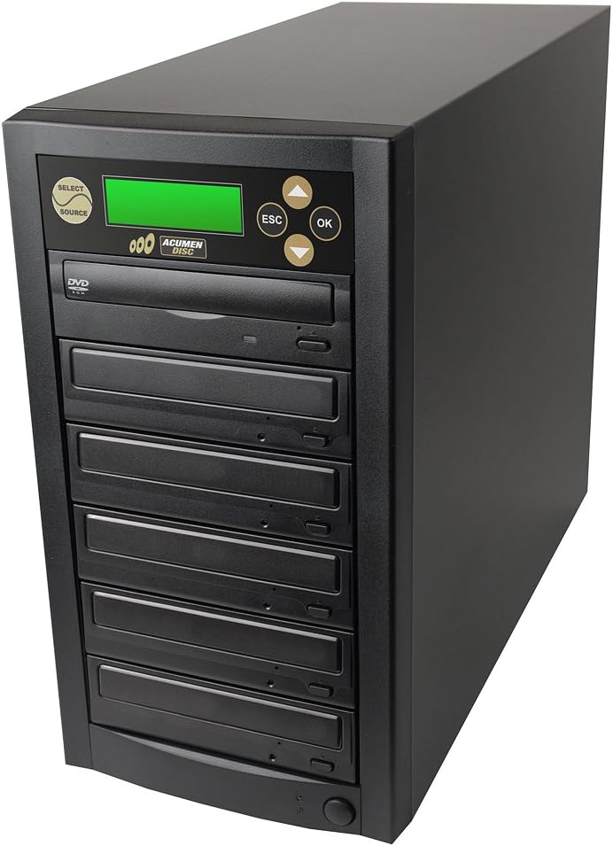 nioDrive1 to 5 Target DVD Cd Duplicator DVDRW Burners Duplication Controller, Standalone Copier Tower Dvd Recorder Black