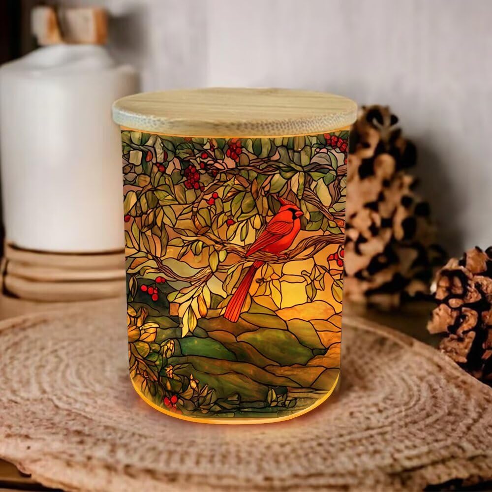 Photophore arbre de vie en verre teinté pour bougie chauffe-plat, porte-bougie cardinal, lampe pour Saint-Valentin, fête, centre de table, salon